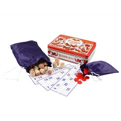 Настольная игра русское лото в жестяной коробке «Узоры» с деревянными бочонками