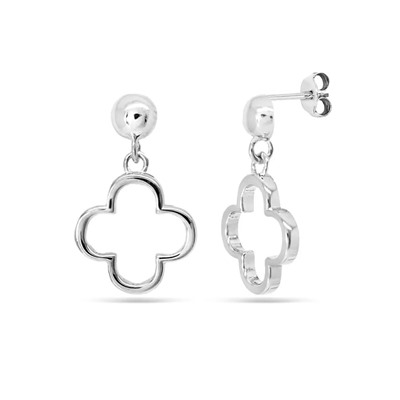 Серьги из серебра без вставки, МЦВА224