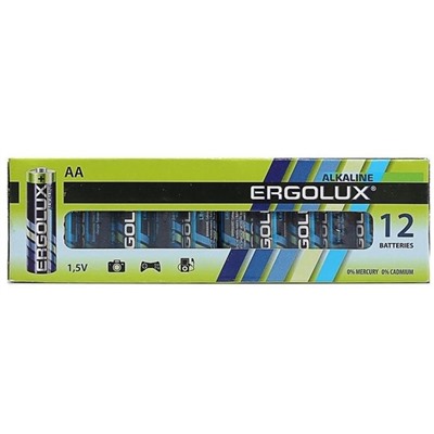 Батарейка  Ergolux (зеленые) LR06 BP-12  12шт.