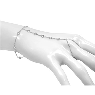 Браслет из серебра куб.циркон., ТФБ-0623