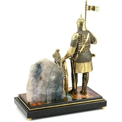 Композиция из бронзы на камне "Воин Витязь"