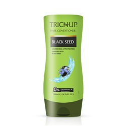 Trichup Hair Conditioner BLACK SEED, Vasu (Тричуп Кондиционер ЧЕРНЫЕ СЕМЕНА, Питание и защита, Васу), ЗЕЛЕНАЯ БУТЫЛКА, 200 мл.