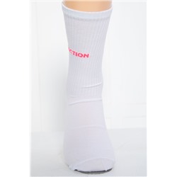 Носки LT Collection (белые/розовая надпись)