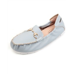 D304E LIGHT BLUE Мокасины женские (натуральная кожа) размер 36