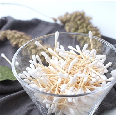 Бамбуковые ватные палочки в экологичной упаковке, 200 шт.