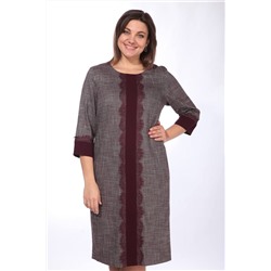 Lady Style Classic 1509 бордовый_с_серым, Платье