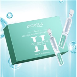 Курс сывороток для лица с Гиалуроновой кислотой и Церамидами в ампулах Bioaqua, 30 шт. по 1 мл.