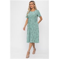 Платье Цветы лета (мятное) П13785-18М
