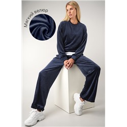 Женский велюровый костюм оверсайз Happyfox