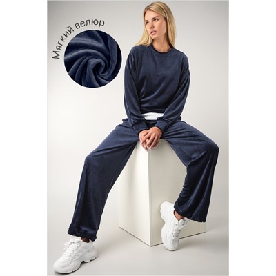 Женский велюровый костюм оверсайз Happyfox