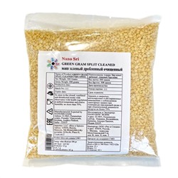 GREEN GRAM SPLIT CLEANED, Nano Sri (МАШ ЗЕЛЁНЫЙ ДРОБЛЁНЫЙ ОЧИЩЕННЫЙ, Нано Шри), 500 г.