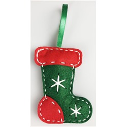 Мягкая елочная игрушка из фетра «Шапка, варежка, сапожок» своими руками