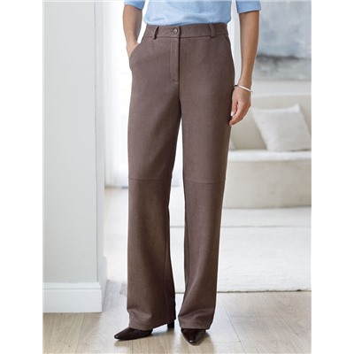 Прямые брюки из искусственной замши