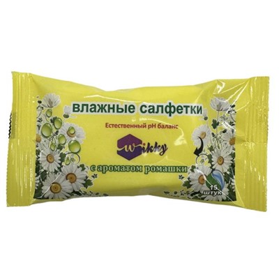 Влажные салфетки WIKKY 15шт Ромашка (выпис.по 5шт.)