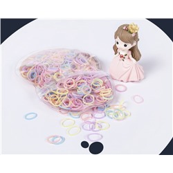 Набор силиконовых резинок для волос 200 шт. Цвет Микс.