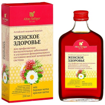 Медовый алтайский бальзам женское здоровье 250 мл