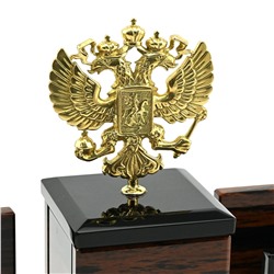 Письменный прибор из обсидиана "Герб РФ" 400*100*210мм