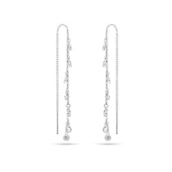 Серьги из серебра куб.циркон., ТЦС-45