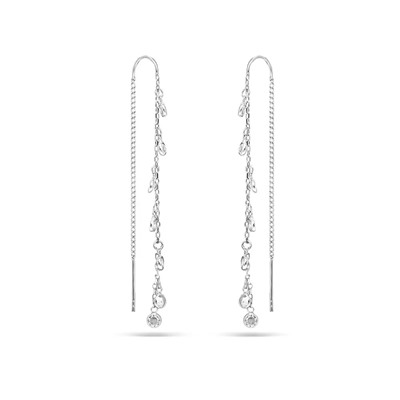 Серьги из серебра куб.циркон., ТЦС-45
