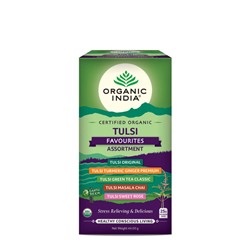 TULSI FAVORITES Assortment, Organic India (ТУЛСИ ИЗБРАННОЕ Ассорти, Органик Индия), 25 пакетиков.