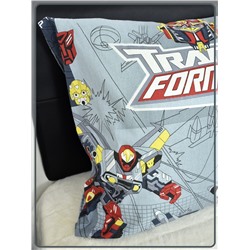 Детские наволочки Ивановская бязь Трансформеры вид 1 серый 2 шт.