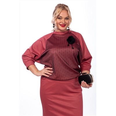 Michel chic 1325 бордовый, Юбка,  Джемпер