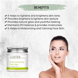 DEEP MOISTURIZING Day Cream, Luster (ГЛУБОКО УВЛАЖНЯЮЩИЙ дневной крем для лица, Ластер), 200 мл.