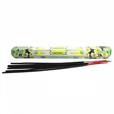 Tulasi CAMOMILE Floral Incense Sticks, Sarathi (Туласи благовония РОМАШКА, Саратхи), уп. 20 палочек.