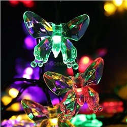 Гирлянда 30LED Бабочки 6,5м RT212-6 с солн бат