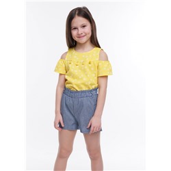 CLE Блузка дев.804617/58ззн, жёлтый/белый