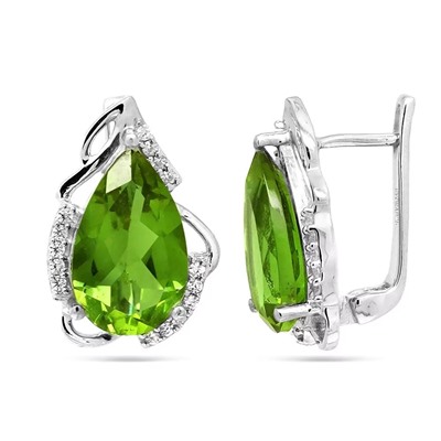 Серьги из серебра султанит, Ассанта