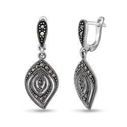 Серьги, марказит, SL-AGA1437