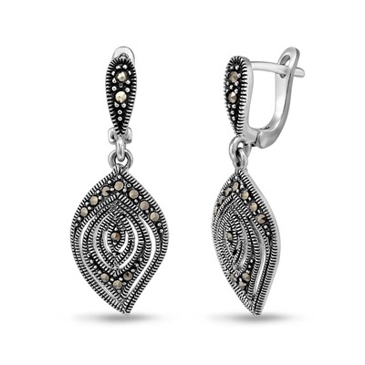Серьги, марказит, SL-AGA1437