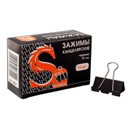 Зажим д/бумаг 15мм Sponsor черный 12шт SBC15