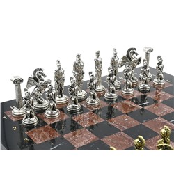 Шахматы подарочные с металлическими фигурами "Агамемнон", 450*450мм