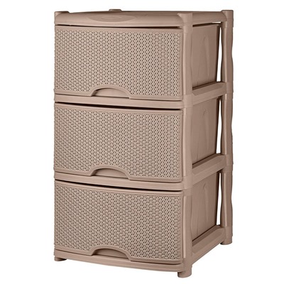 Комод Keeplex Rattan трехсекционный 48х41х72,3 см KL377212015 морской песок