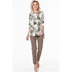 Брюки зауженные к низу со стрелками темно-бежевые