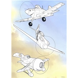 Disney. Самолеты. Наклейки и раскраски 4