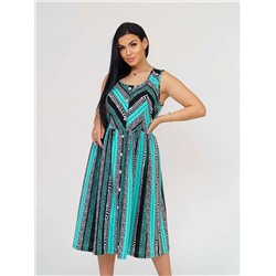 Сарафан женский Текс-Плюс, цвет черный зеленый