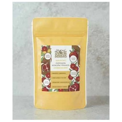 POMEGRANATE PEEL Powder, Indibird (ПОРОШОК КОЖУРЫ ГРАНАТА Маска для волос, Индибёрд), 50 г.