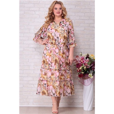 Aira Style 832 розовые_цветы, Платье