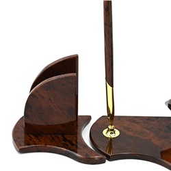 Настольный набор из обсидиана "Маргарита" 500*130*105мм