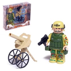 Конструктор фигурка «Военный артиллерист», МИКС
