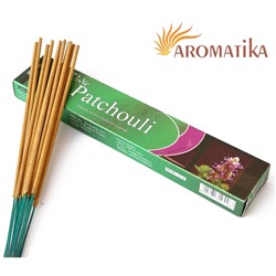 Vedic PATCHOULI Natural Incense Sticks, Aromatika (ПАЧУЛИ натуральные ароматические палочки, Ароматика), 15 г.