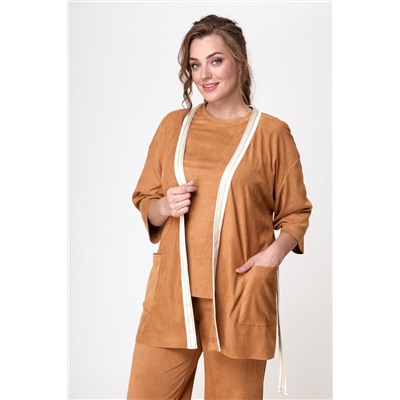 Michel chic 1315 рыжий, Кардиган,  Брюки,  Майка