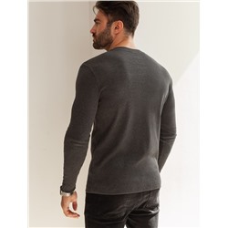 Лонгслив из премиального хлопка с эластаном