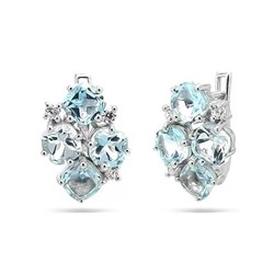 Серьги из серебра топаз, Сильвана