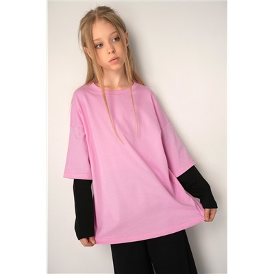 Лонгслив с двойным рукавом для девочки Happyfox