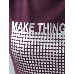 Нарядная футболка с блестящим принтом фольгой