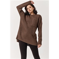 Туника вязаная горький шоколад
